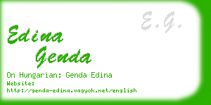 edina genda business card